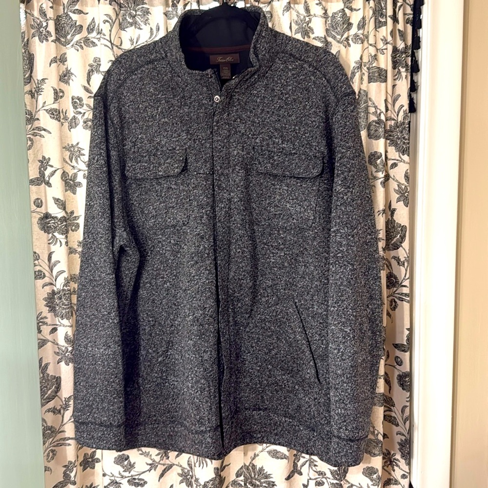 Grey Zip Up Double Breasted Jacket